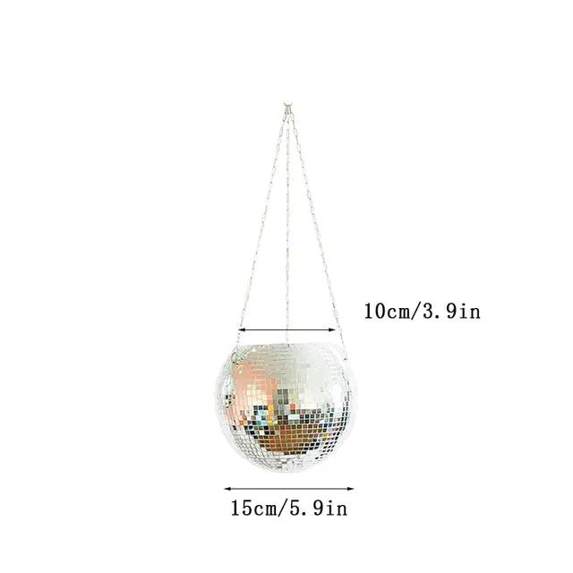 Disco Ball Flower Hanging Vase